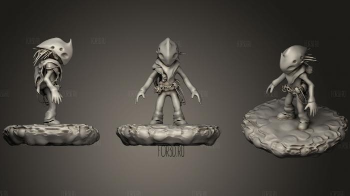Playable Character 3d stl for CNC